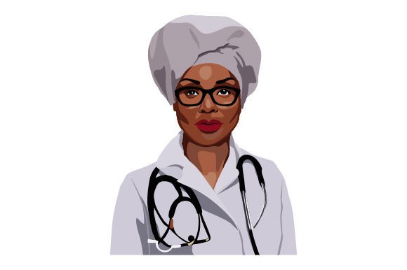 African American Woman - Doctor: Medical Crafts Asset