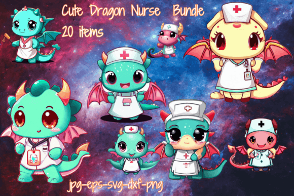 Cute Dragon Nurse Bundle: Essential Bundles for Crafters