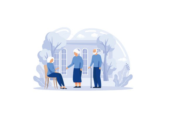 Elderly People Activity Graphics & Illustrations Review