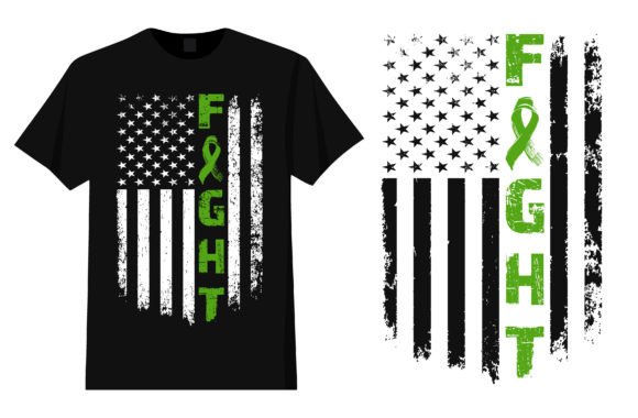 Fight Mental Health Awareness Flag: Graphics for T-Shirt Designs