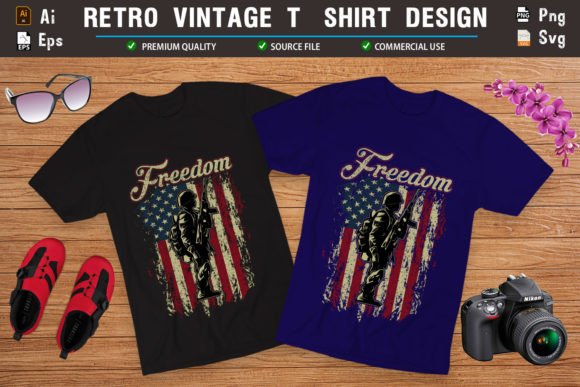 Freedom T-shirt Design: Graphics for Bold T-Shirt Designs