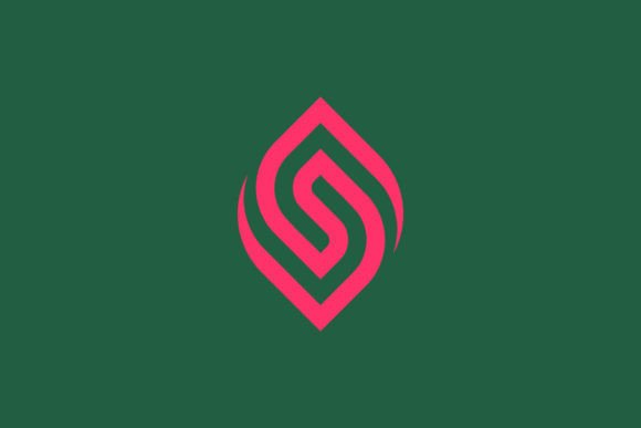 Letter S Organic Leaf Plant Petals Logo: Graphics & Logos