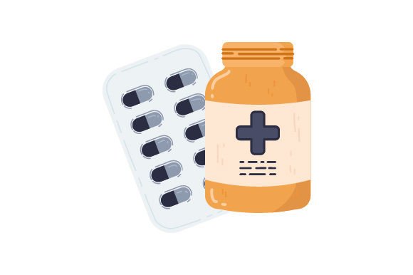 Medication Pills for Medical Crafts and Branding