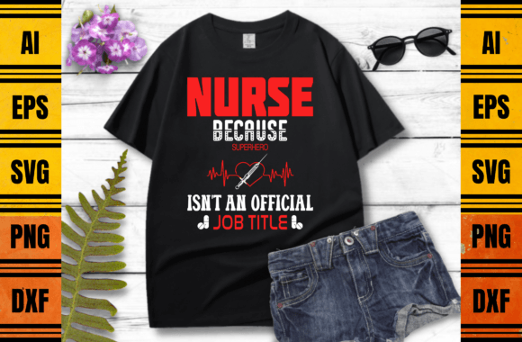 Nurse Superhero Graphics for Print Templates