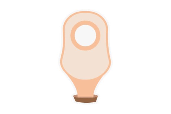 Stoma Bag Sticker: Medical Crafts for Blogs